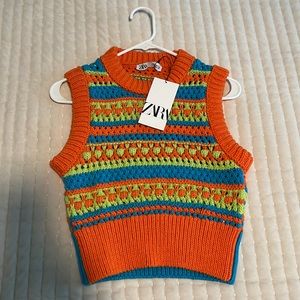 ZARA Textured Knit Vest
